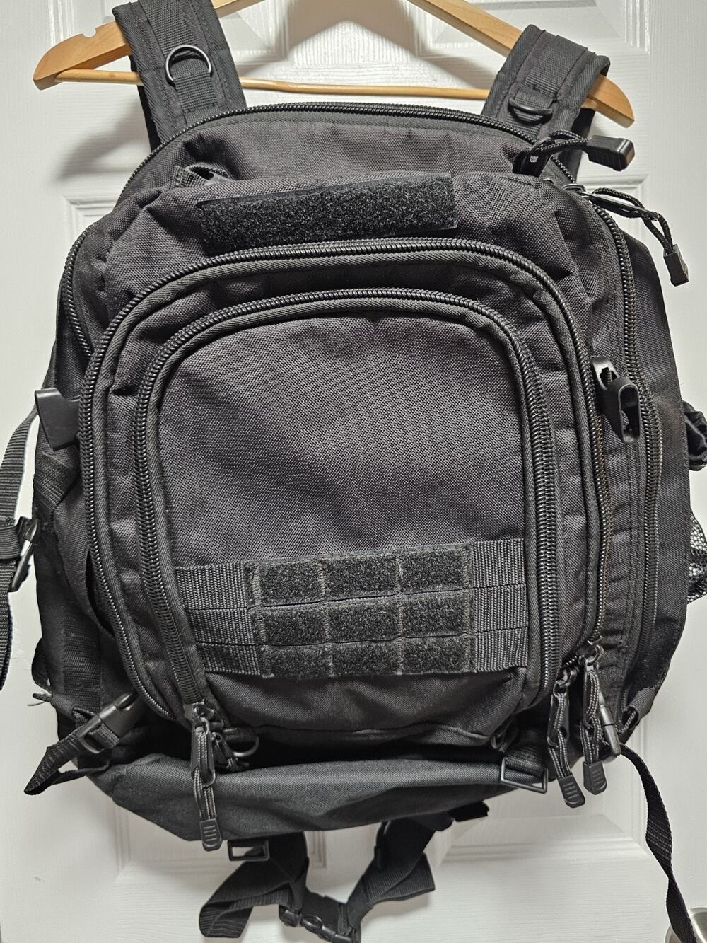 Code Alpha Large Tactical Backpack Black Expandable